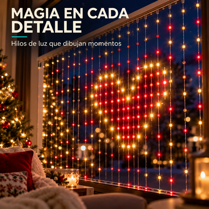 Cortina de Luces LED Inteligente RGB con App y Control Remoto