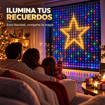 Cortina de Luces LED Inteligente RGB con App y Control Remoto